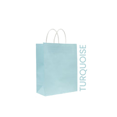 Turquoise Paper Bag 26X12X33CM Twisted Handle