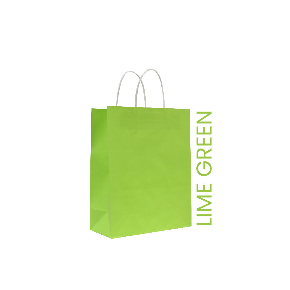 LimeGreen Paper Bag 26X12X33 Cm Twisted Handle