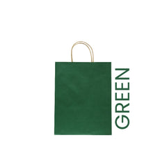 Green Paper Bag 26X12X33CM Twisted Handle