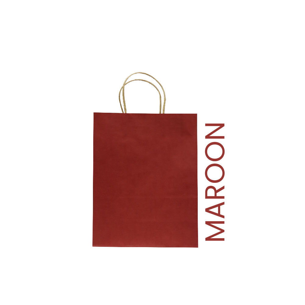 Maroon Paper Bag 26X12X33CM Twisted Handle