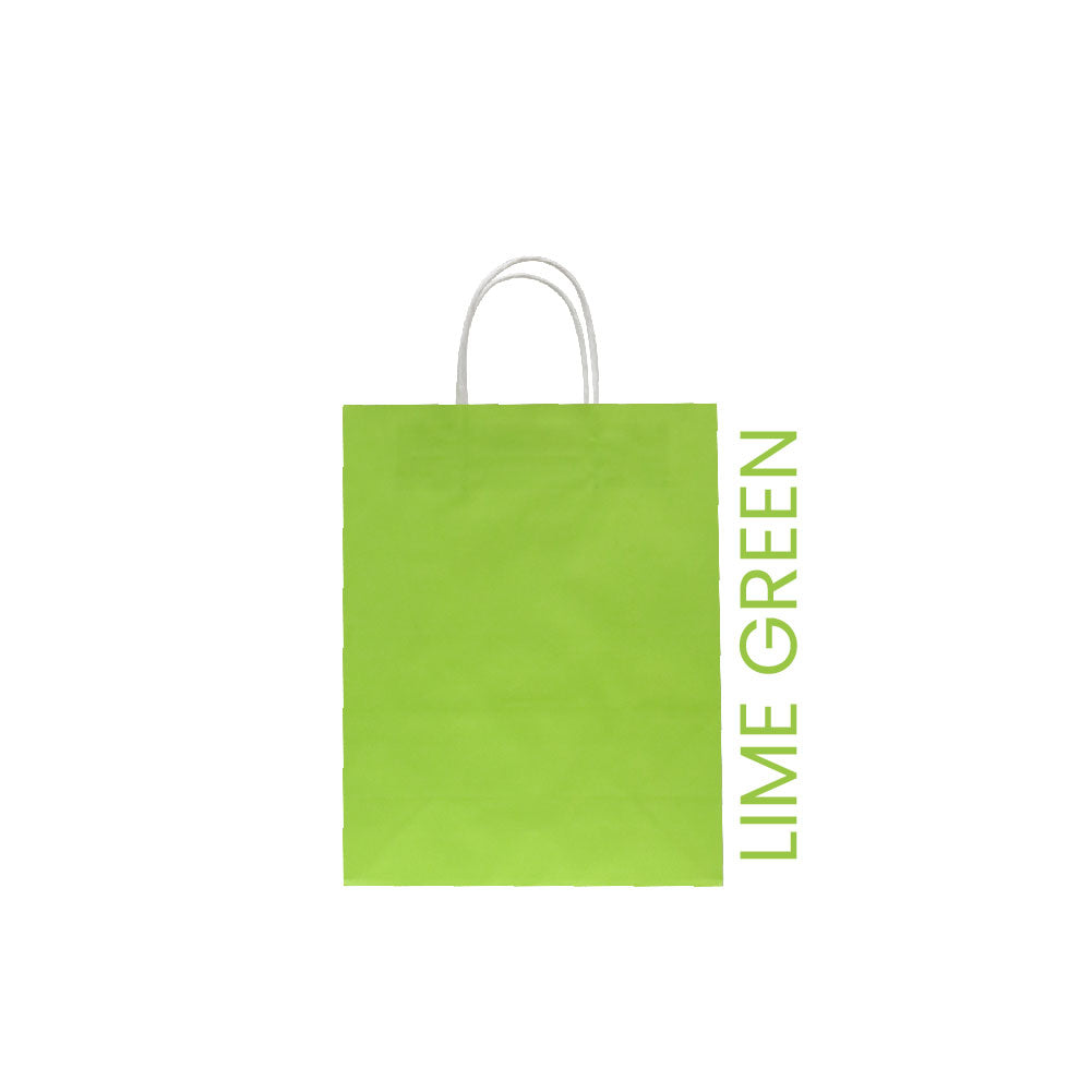 LimeGreen Paper Bag 26X12X33 Cm Twisted Handle