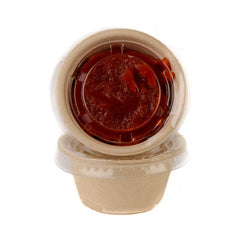 Bagasse Sauce Cup With Clear Lid 2 OZ 1X1000 Pieces