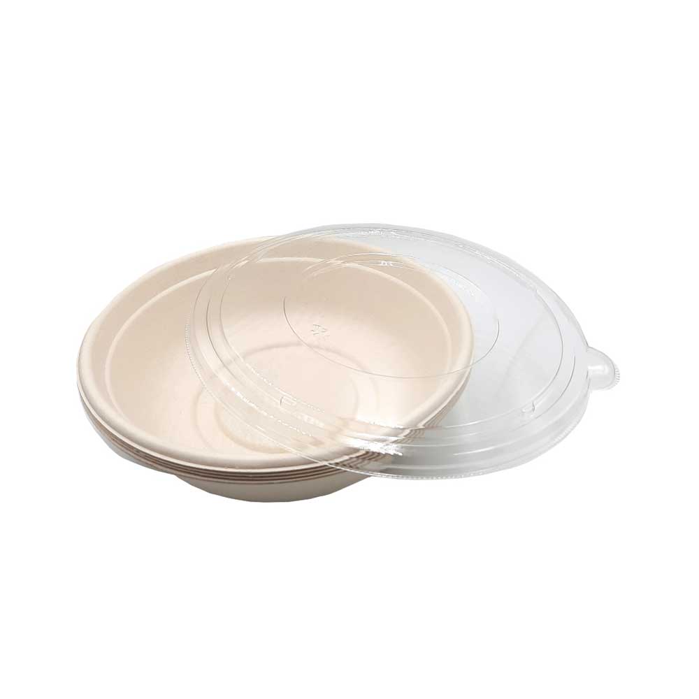 Bio Degradable Round Bowl With Pet Lid