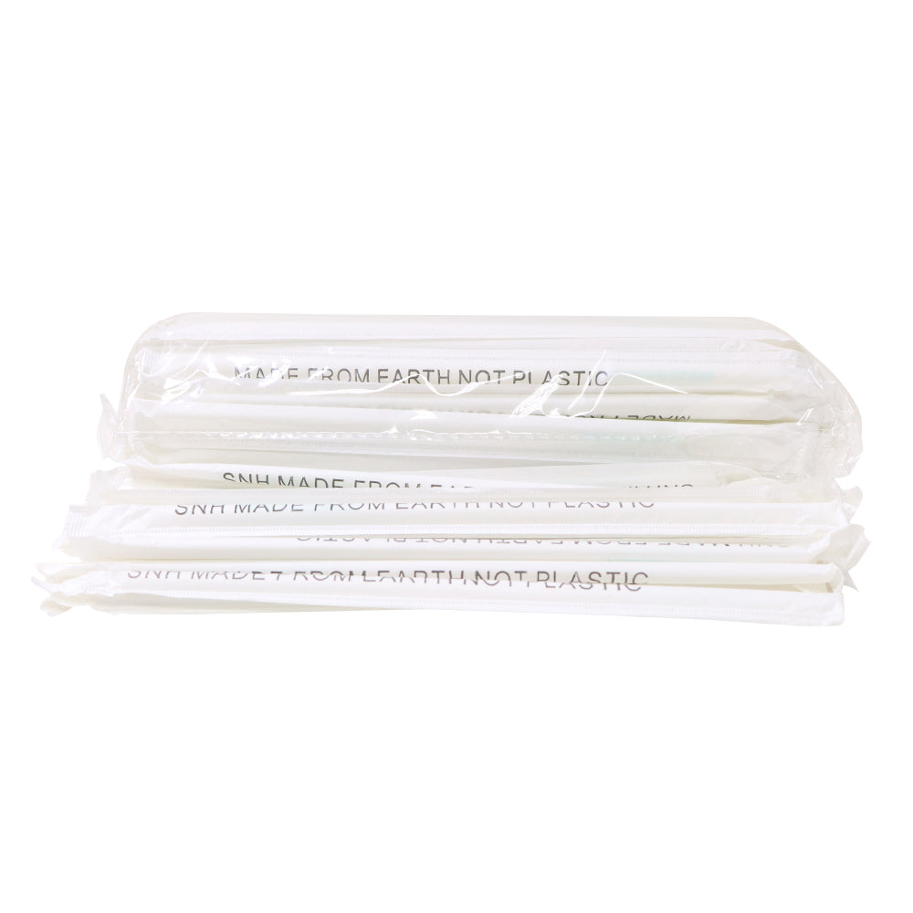 Eco Friendly Biodegradable Straw 6MM White 10,000 Pieces