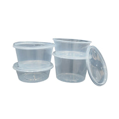 Clear Round Microwavable Container 500 Pieces