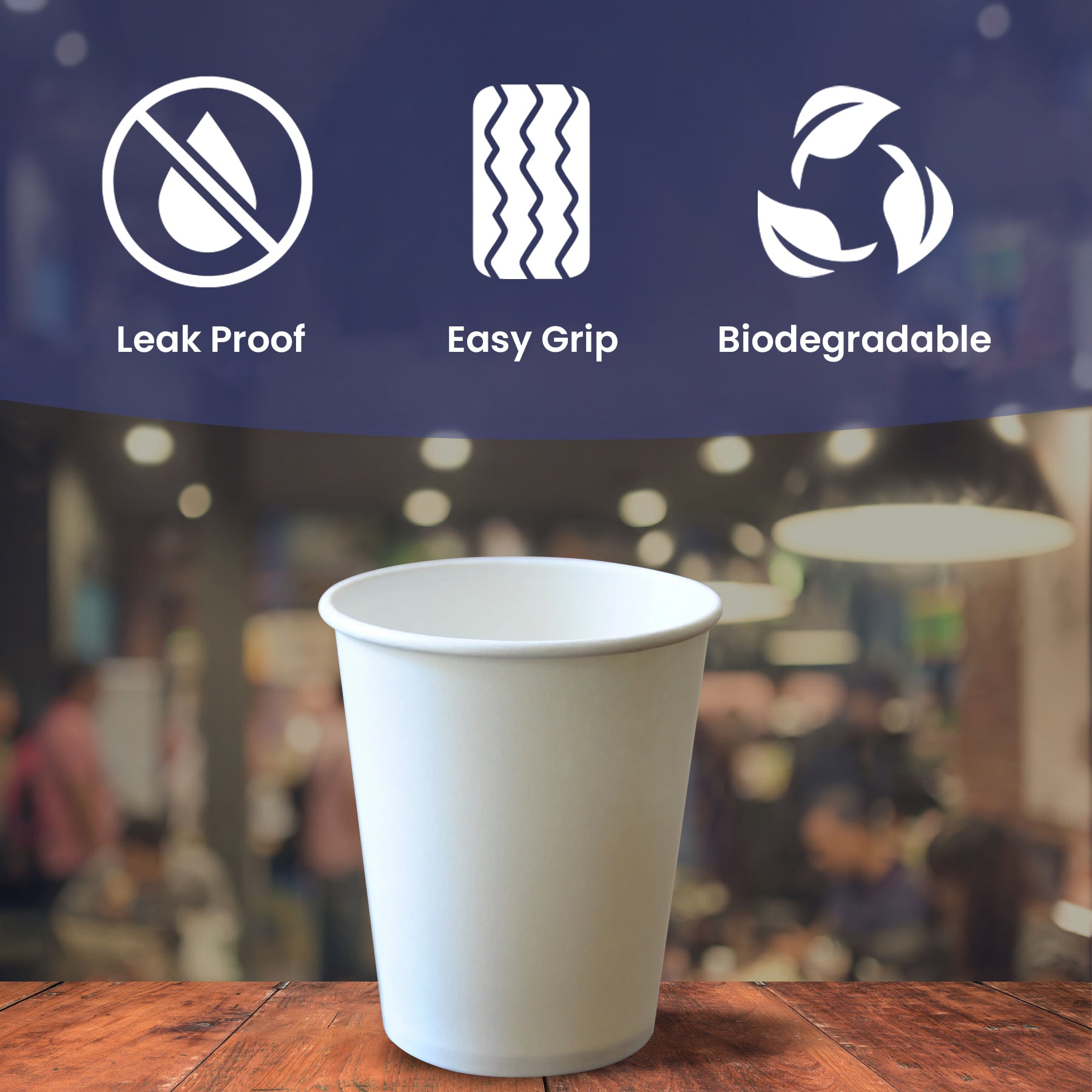 Single Wall Paper Cup White 8 Oz Without Lid