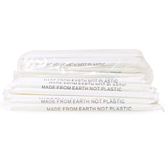 Eco Friendly Biodegradable Straw 8MM White 100 Pieces