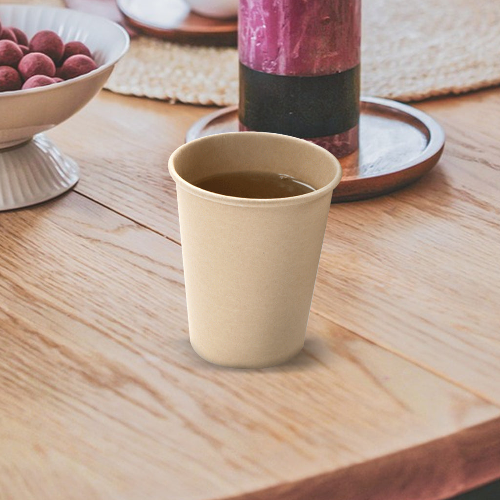 Single Wall Paper Cup Brown 8 Oz Without Lid