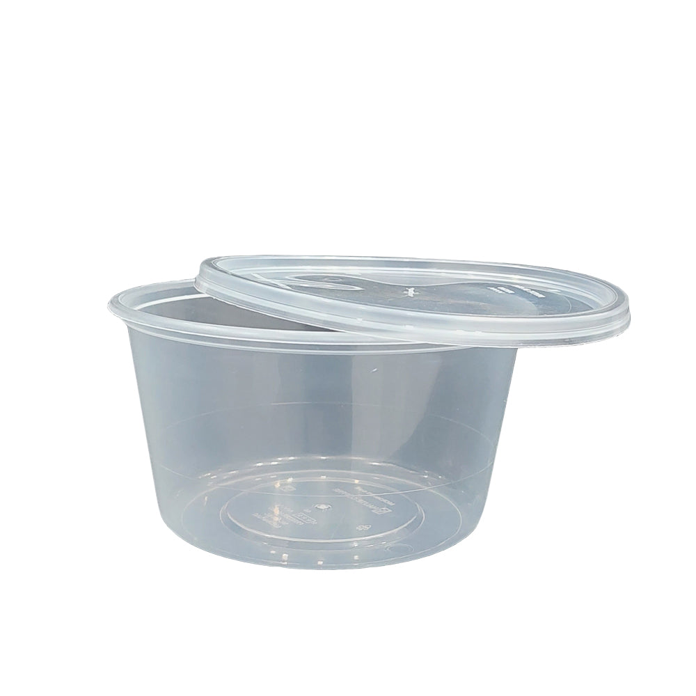 Clear Round Microwavable Container 500 Pieces