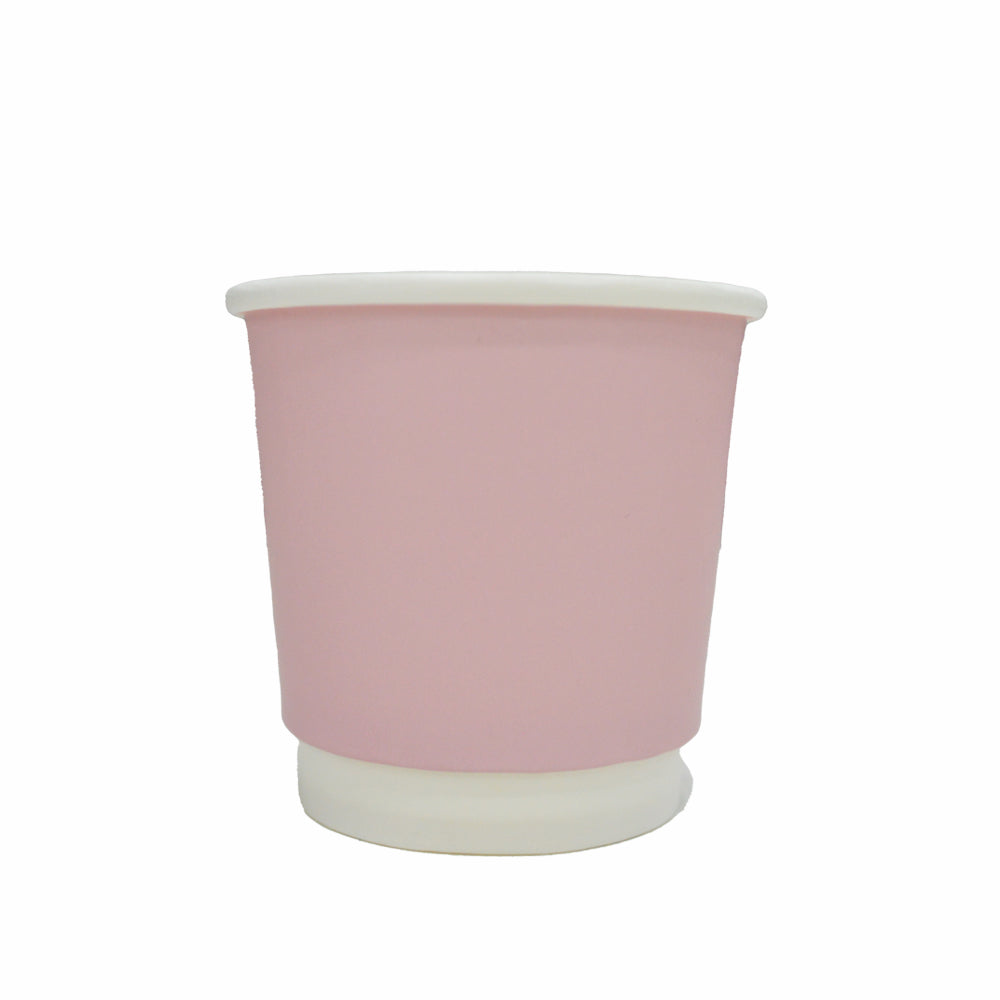 Double Wall Coffee Cup Baby Pink Without Lid 50 Pieces