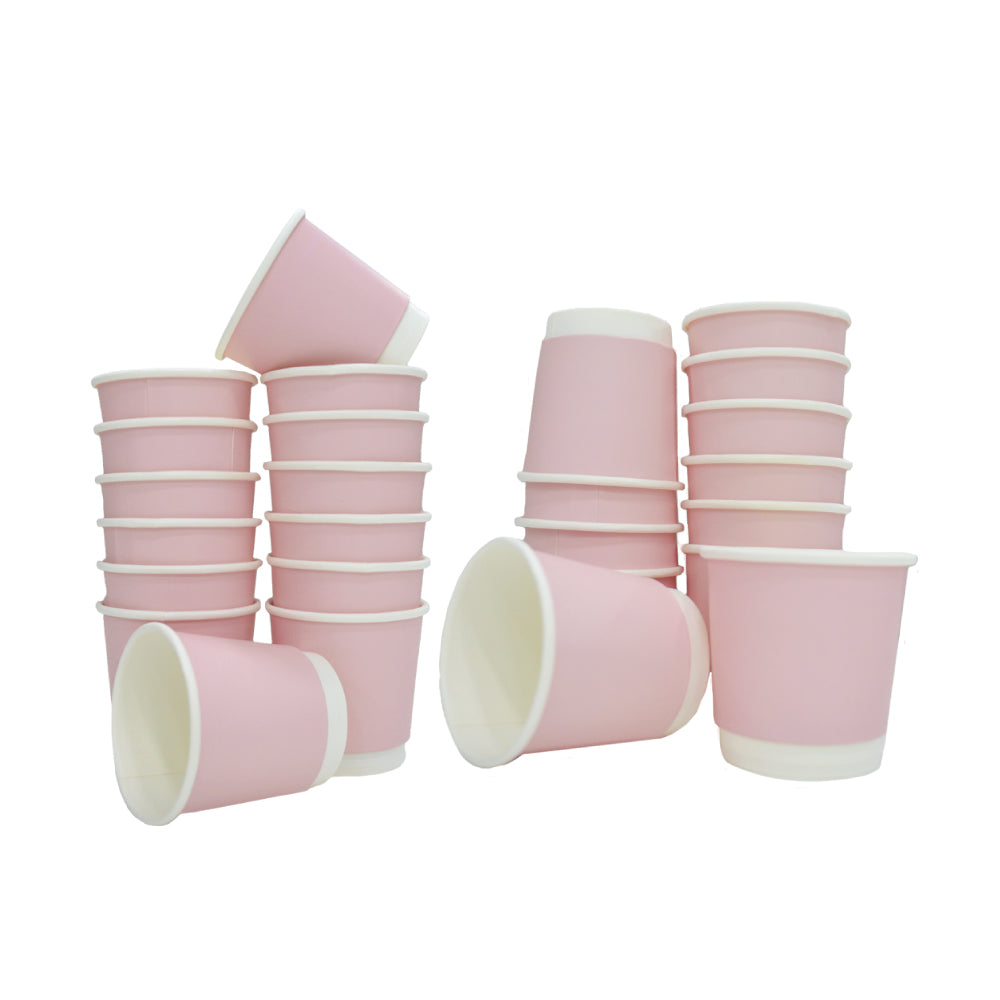 Double Wall Coffee Cup Baby Pink Without Lid 50 Pieces