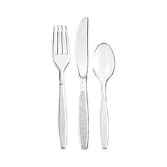 Clear Plastic Cutlery Set With Napkin 500 Sets