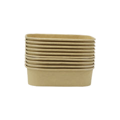 Kraft Paper Container 500ML With Paper Lid 25 Pieces