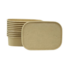 Kraft Paper Container 500ML With Paper Lid 25 Pieces