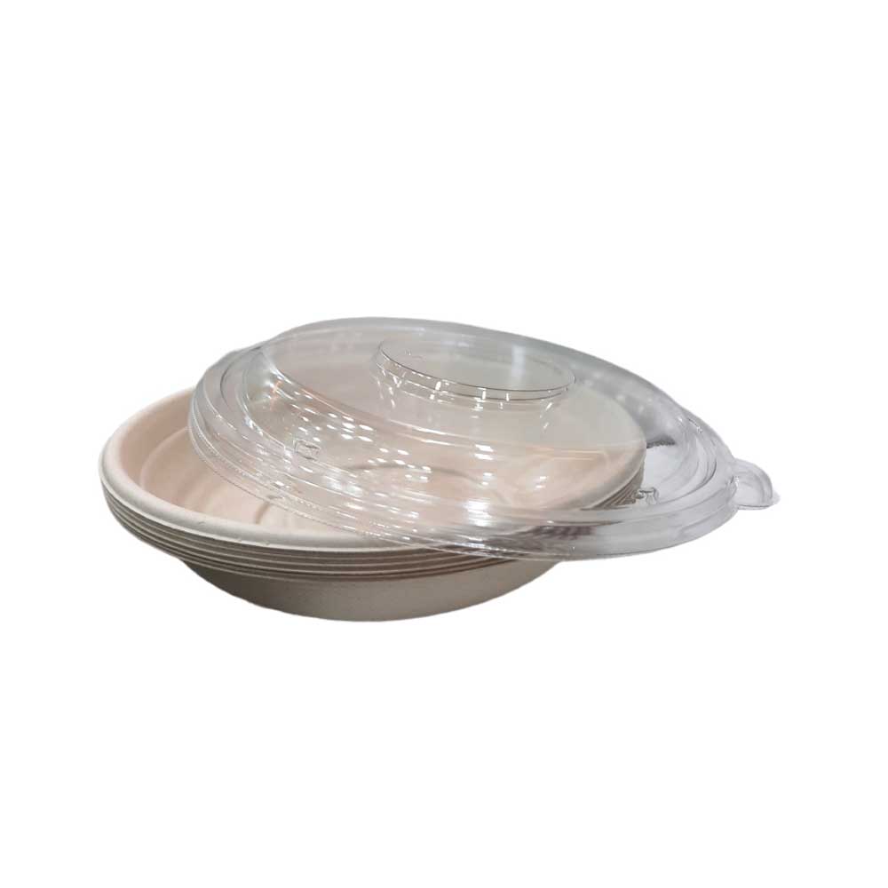 Bio Degradable Round Bowl With Pet Lid