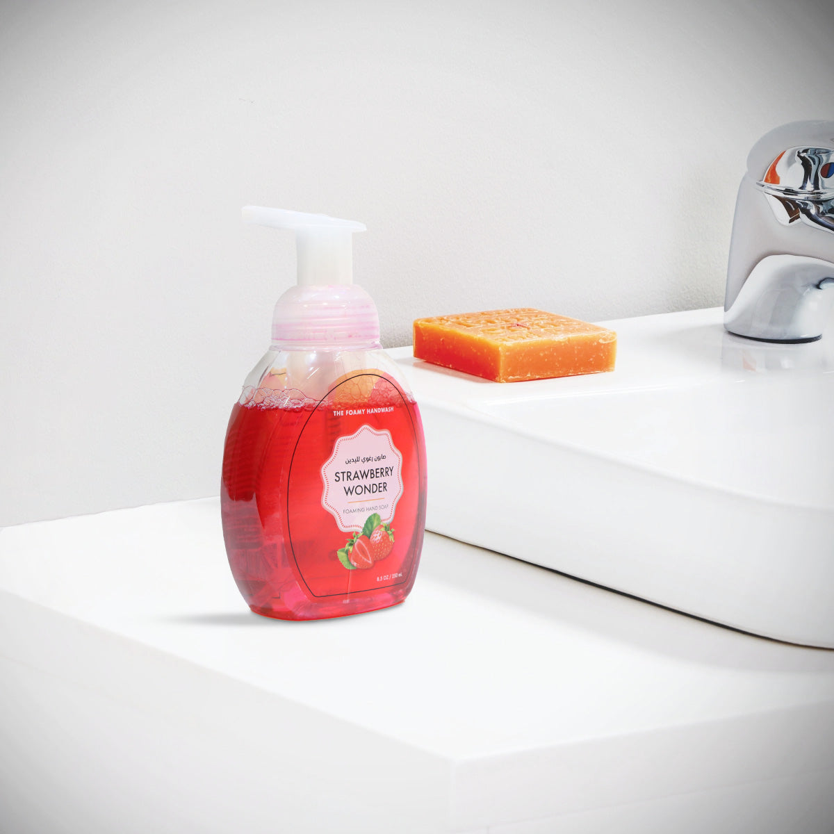 Hand Wash Strawberry Wonder Liquid 250ML With Foaming Pump