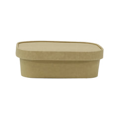 Kraft Paper Container 650ML With Paper Lid 25 Pieces