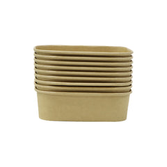 Kraft Paper Container 650ML With Paper Lid 25 Pieces