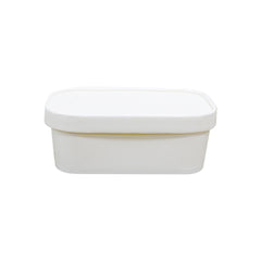 White Paper Container 650ML With Paper Lid 300 Pieces