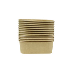 Kraft Paper Container 750ML With Paper Lid 25 Pieces