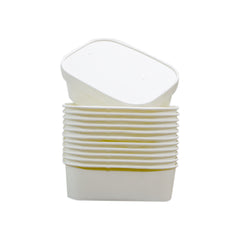 White Paper Container 750ML With Paper Lid 300 Pieces