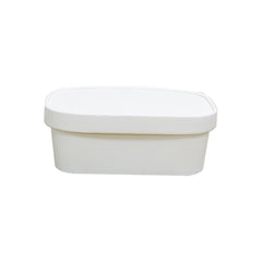 White Paper Container 750ML With Paper Lid 300 Pieces