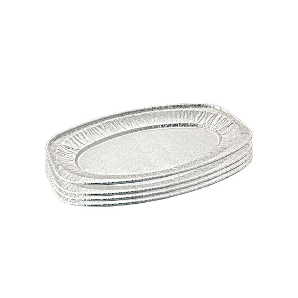 Aluminium Oval Platter 65180 Silver 1X50 Pieces