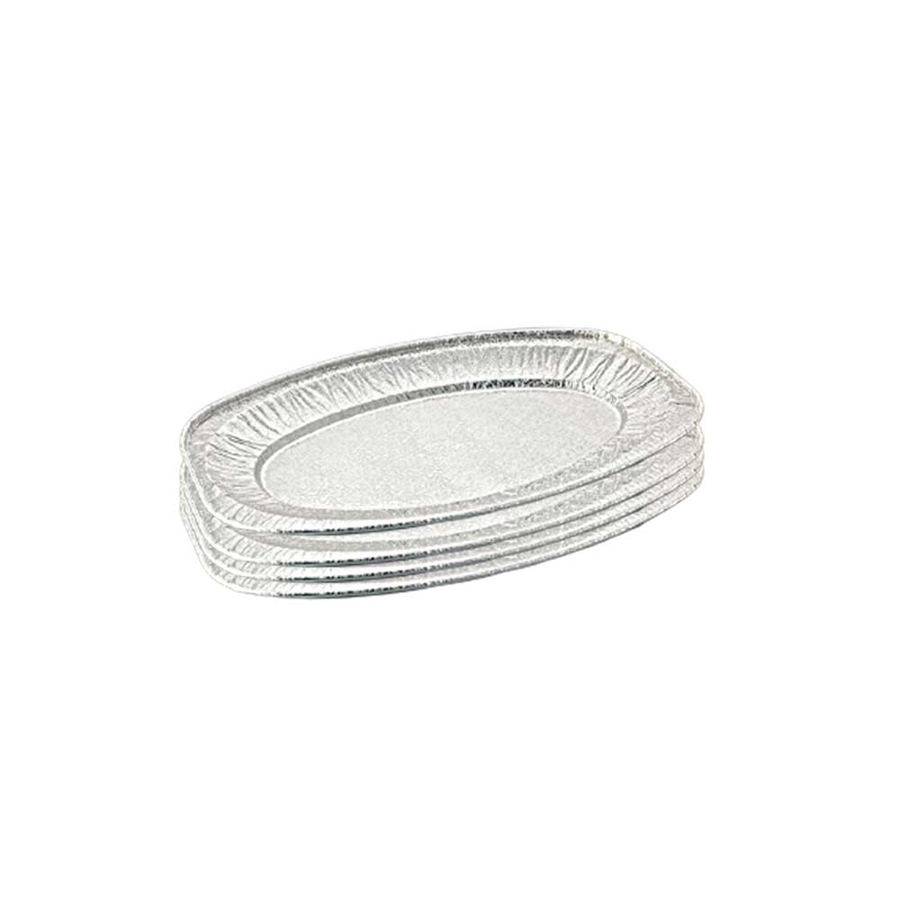 Aluminium Oval Platter 6586 Silver 1X100 Pieces