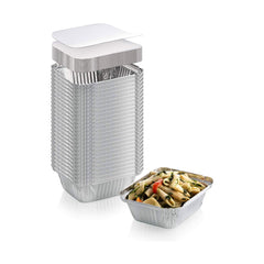 Aluminium Container AC8342 With Lid 420ML 1X1000 Pieces