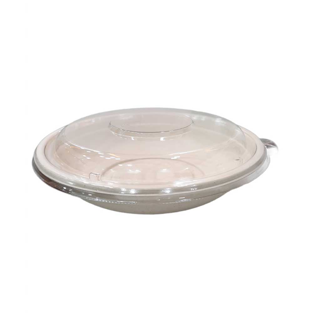 Bagasse Round Bowl Pet Lid 1X300 Pieces