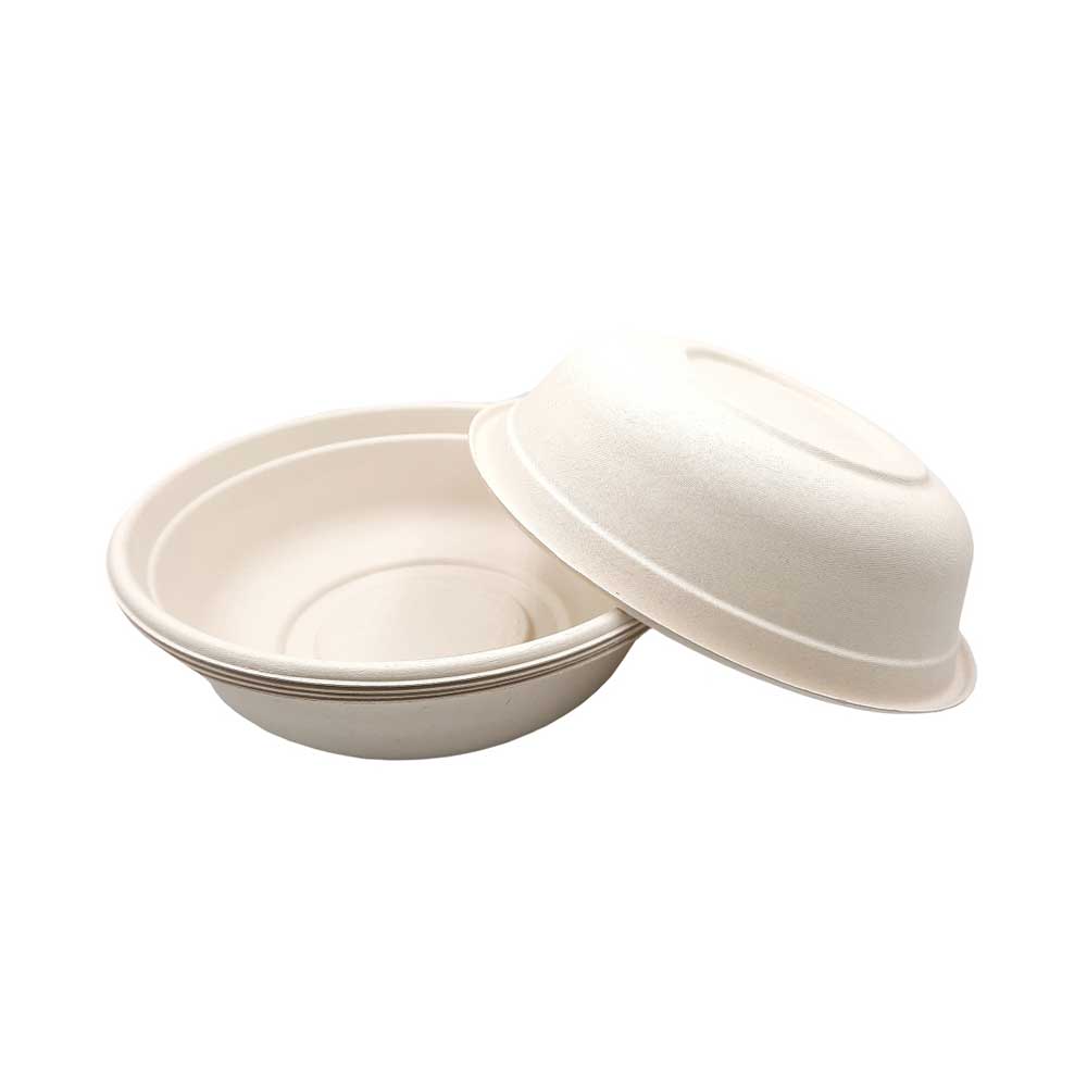 Bagasse Round Bowl Pet Lid 1X300 Pieces