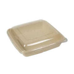 Bagasse Container 1000ML Plastic Lid 1X300 Pieces