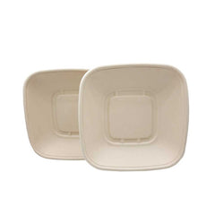 Bagasse Square Container 32 Oz Pet Lid 1X300 Pieces