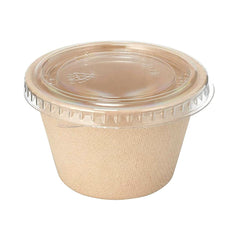 Bagasse Sauce Cup 4 Oz With Lid 100 Pieces