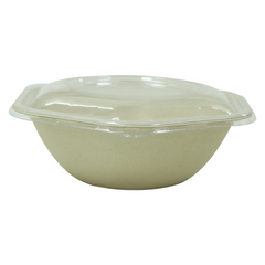 Bagasse Hexagon Shape Bowl 1000ML With Pet Lid 300 Pieces