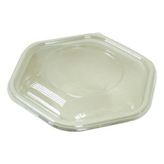 Bagasse Hexagon Shape Bowl 750ML With Pet Lid 300 Pieces