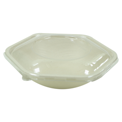 Bagasse Hexagon Shape Bowl 750ML With Pet Lid 300 Pieces