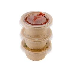 Bagasse Sauce Cup With Lid 4 OZ 1X1000 Pieces