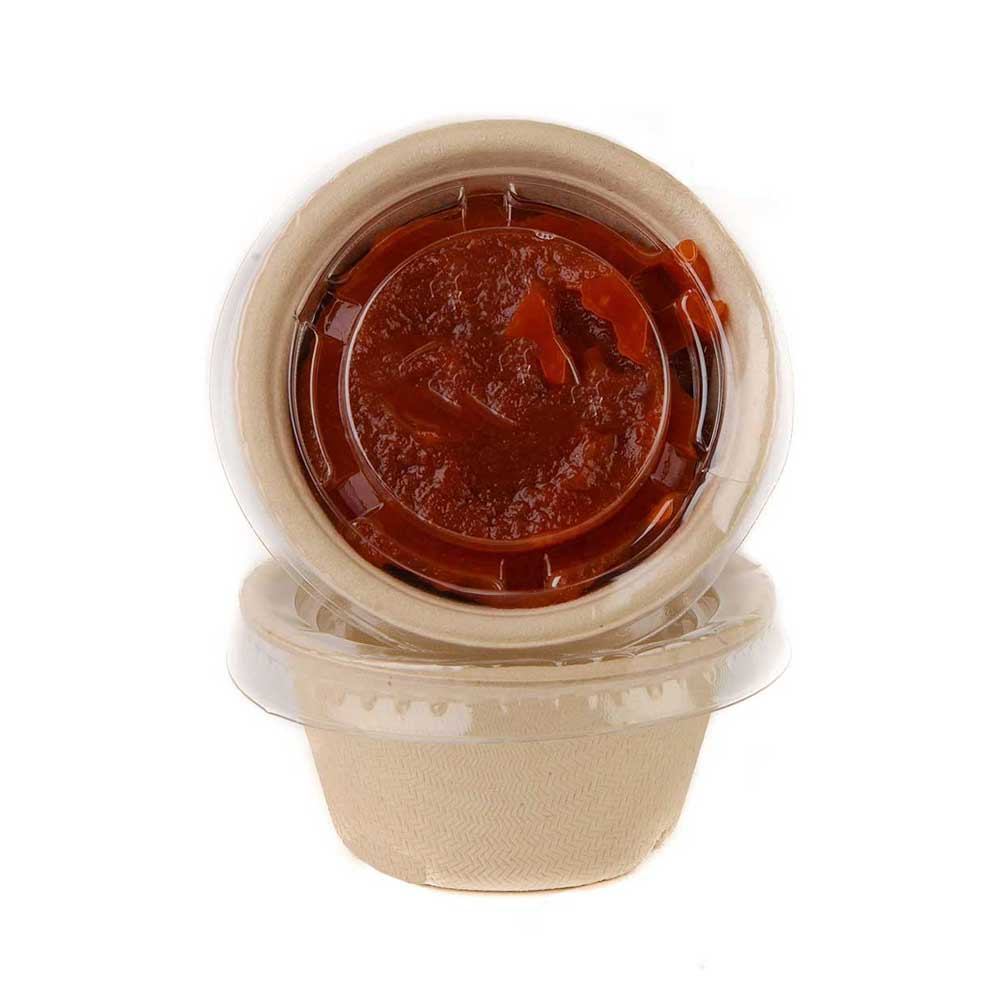 Bagasse Sauce Cup With Lid 4 OZ 1X1000 Pieces