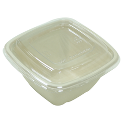 Bagasse Square Shape Bowl 500ML With Lid 600 Pieces