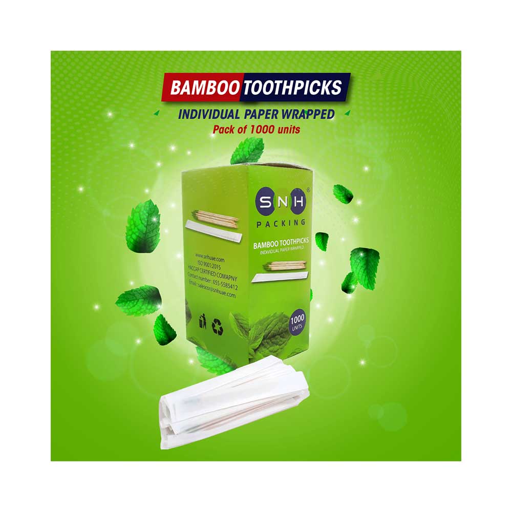 Bamboo Wooden Toothpick Wrapped Box