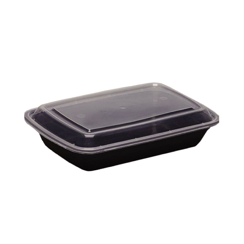 Microwave Container Rectangle With Lid 1X150 Pieces