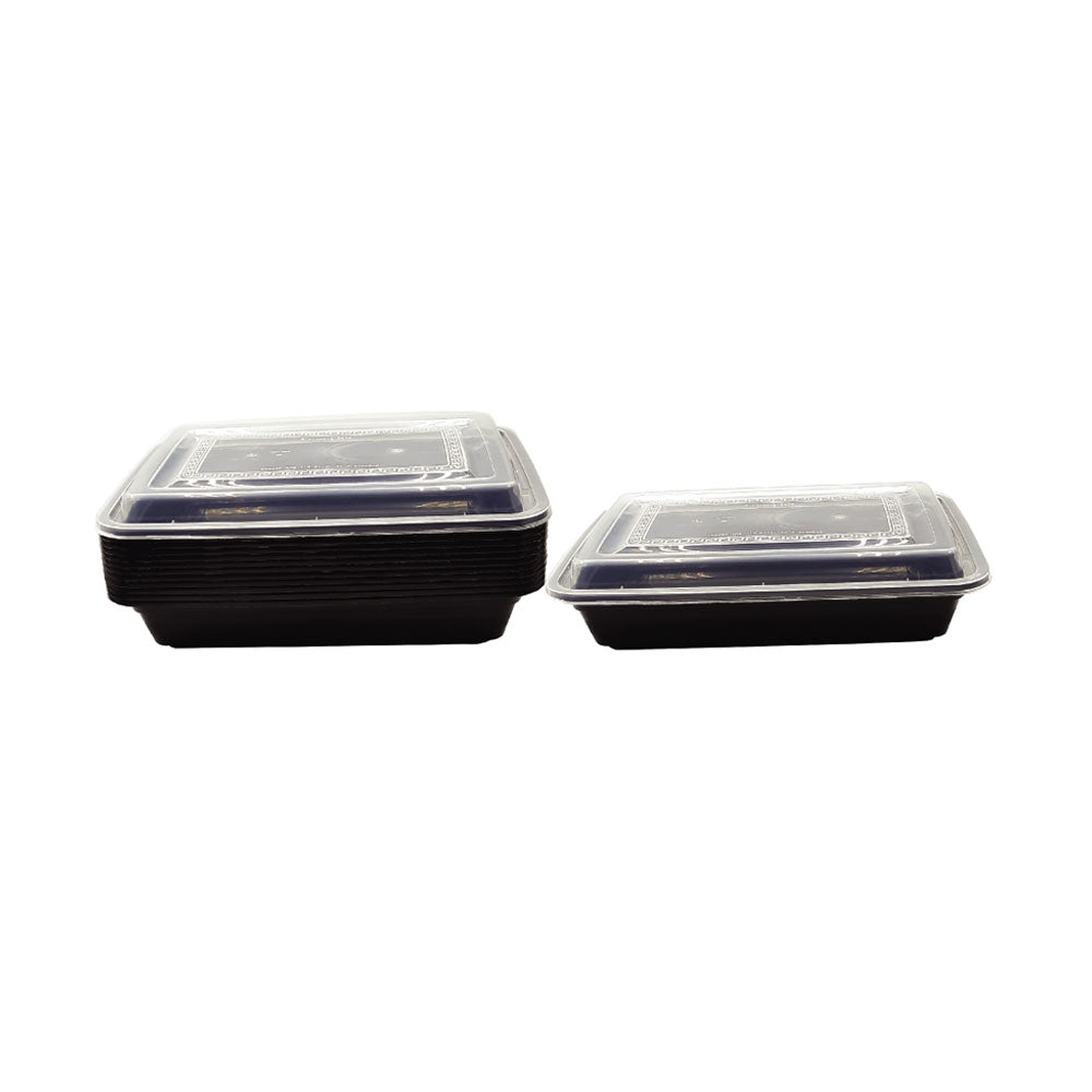 Microwave Container Rect With Lid 1X150 Pieces