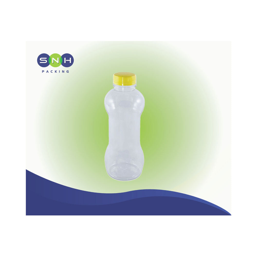 Plastic Juice Bottle 200ml Dumbel Shape Lid 150 Pieces