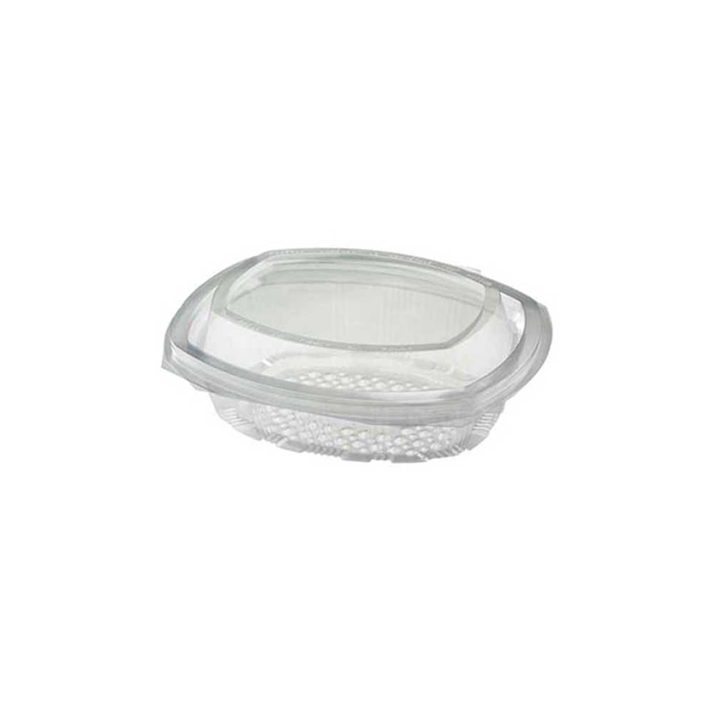 Clear Salad Container Round Hinged Lid 1X300 Pieces