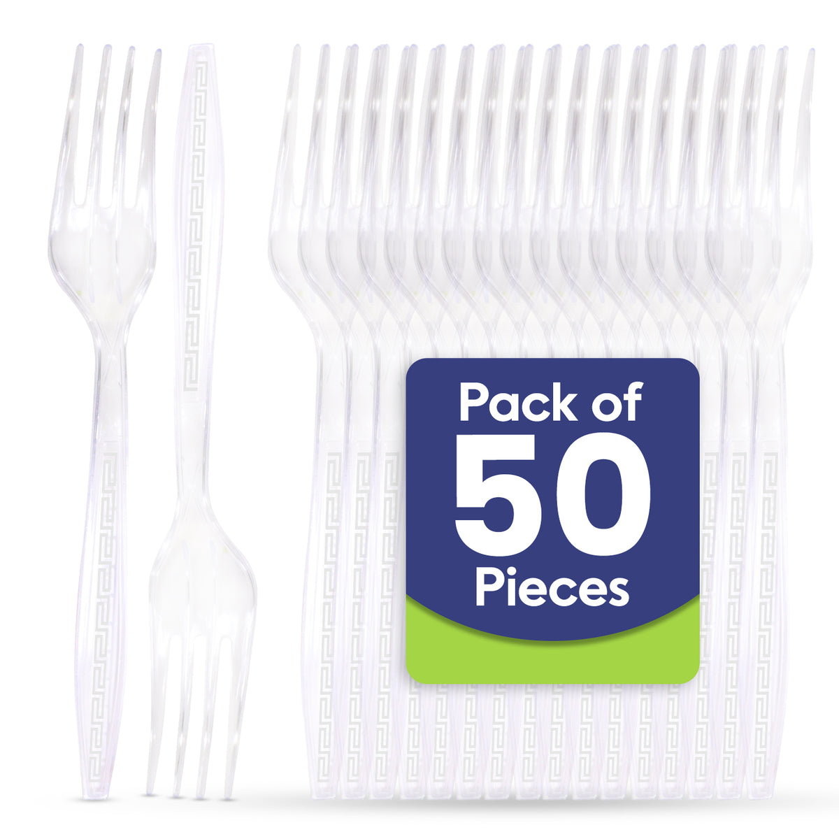 Clear Plastic Fork Heavy Duty Cutlery 50 Pieces