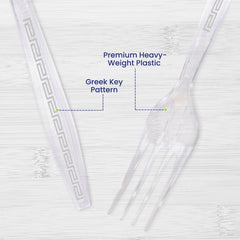 Clear Plastic Fork Heavy Duty Cutlery 50 Pieces