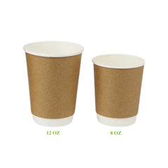 Coffee Cup Brown 8 Oz Double Wall 1X500 Pieces