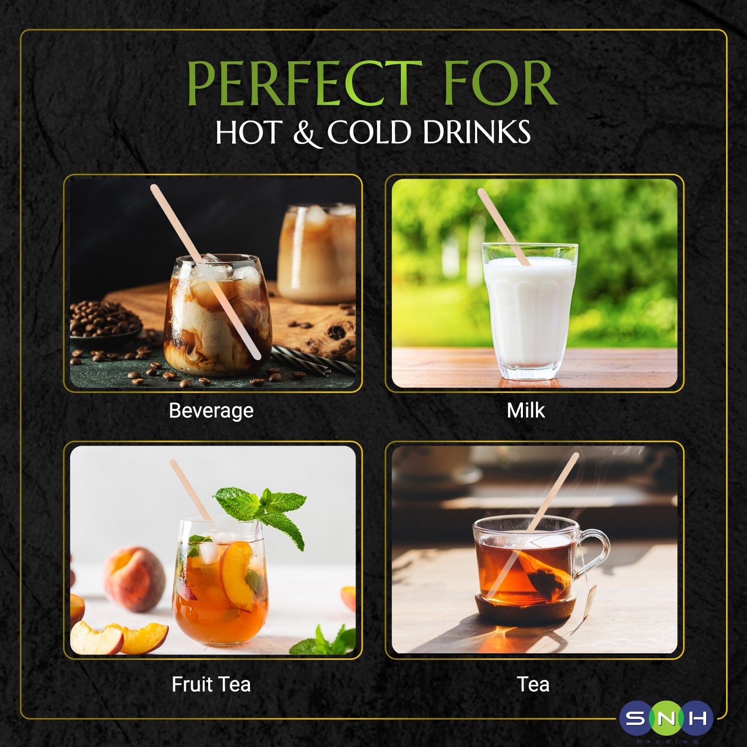 SNH Coffee Stirrer Stick 14CM Unwrapped 1000 Pieces