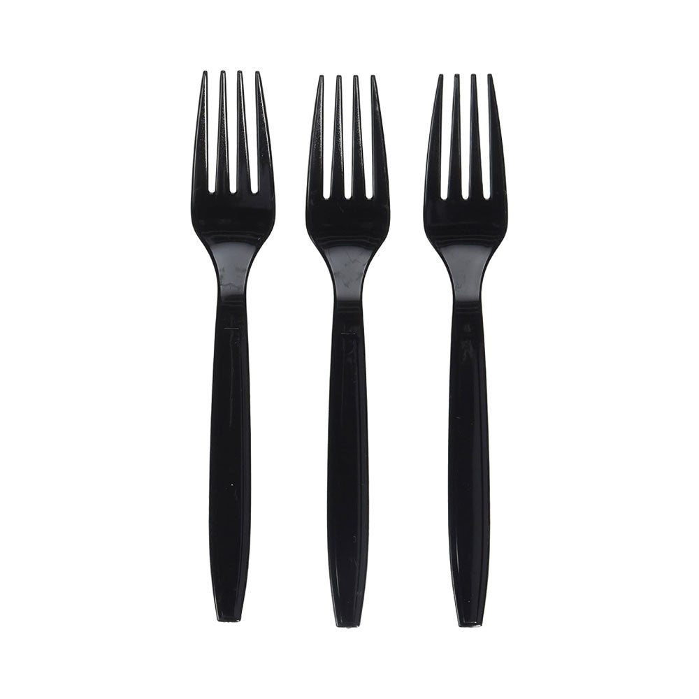 Disposable Plastic Fork Black HD 40X50 Pieces